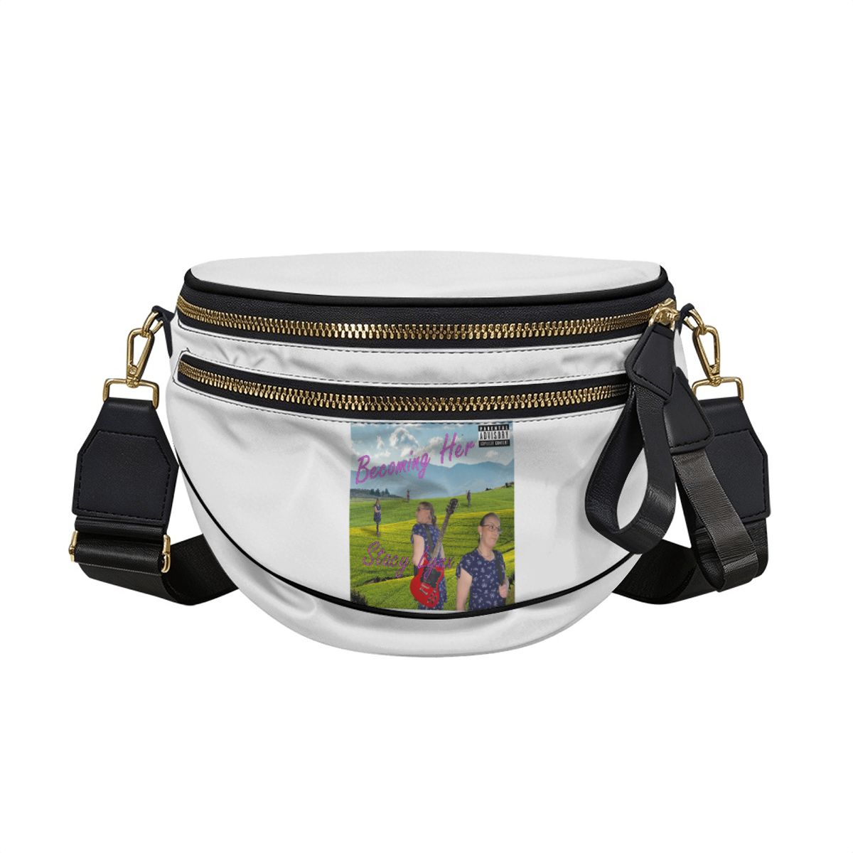 Crossbody Bag MultiPocket Sling Bag Becoming Her Album Cover - Image 3