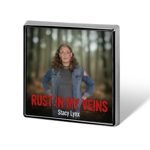 Square Lapel Pin Rust in my Veins Single Cover