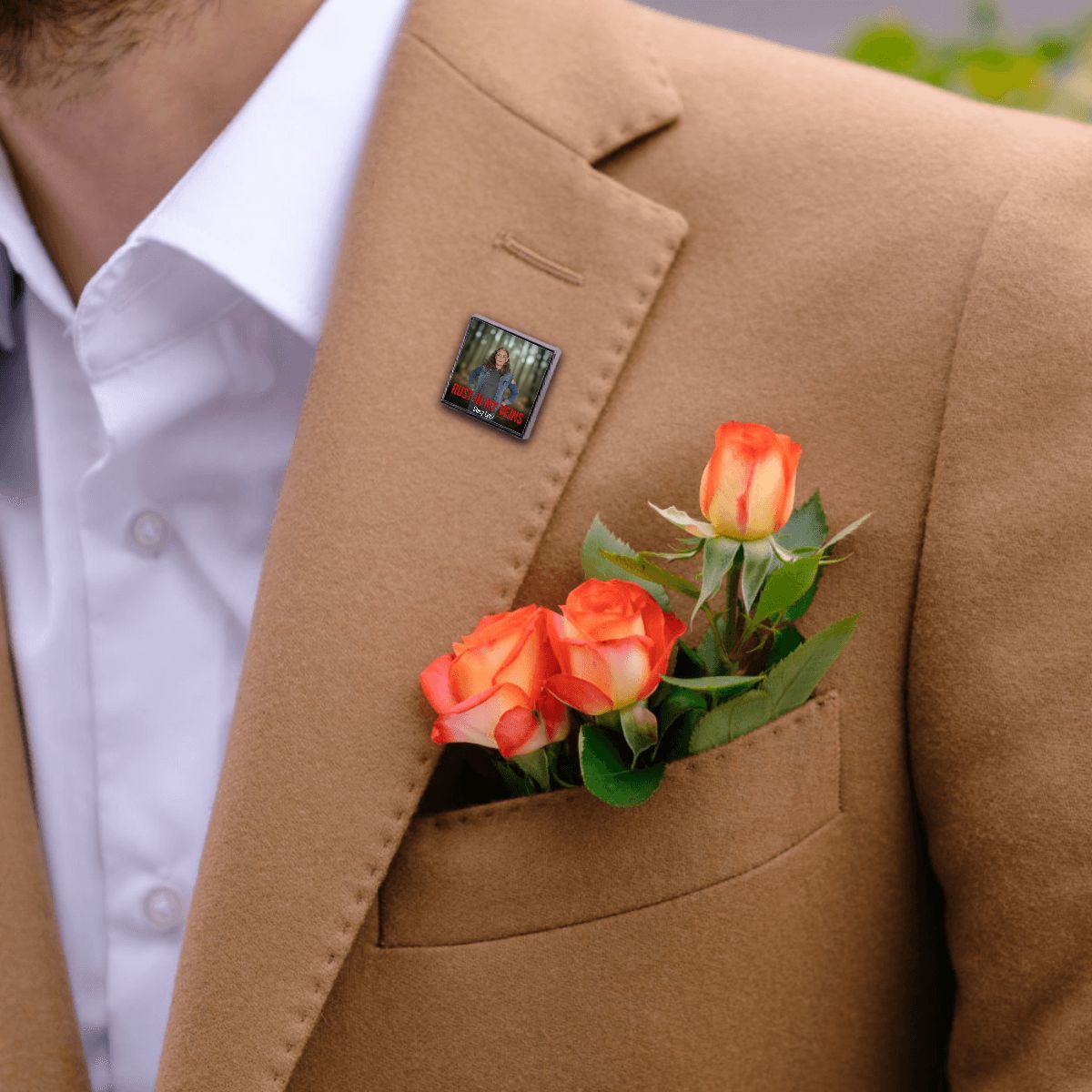 Square Lapel Pin Rust in my Veins Single Cover - Image 5