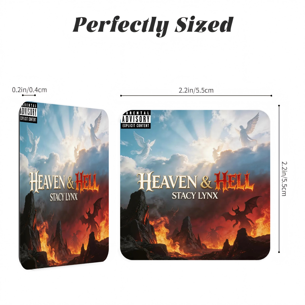 Square Acrylic Fridge Magnets Heaven & Hell Album Cover - Image 3
