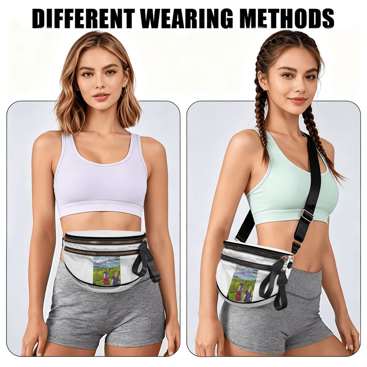 Crossbody Bag MultiPocket Sling Bag Becoming Her Album Cover - Image 5