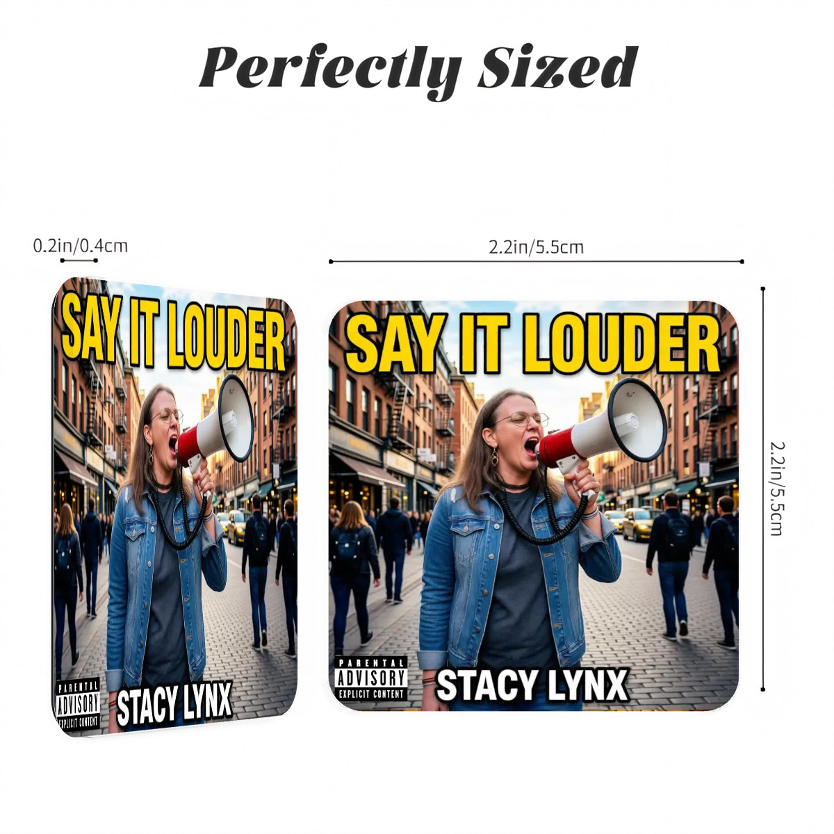 Square Acrylic Fridge Magnets Say it Louder Album Cover - Image 3