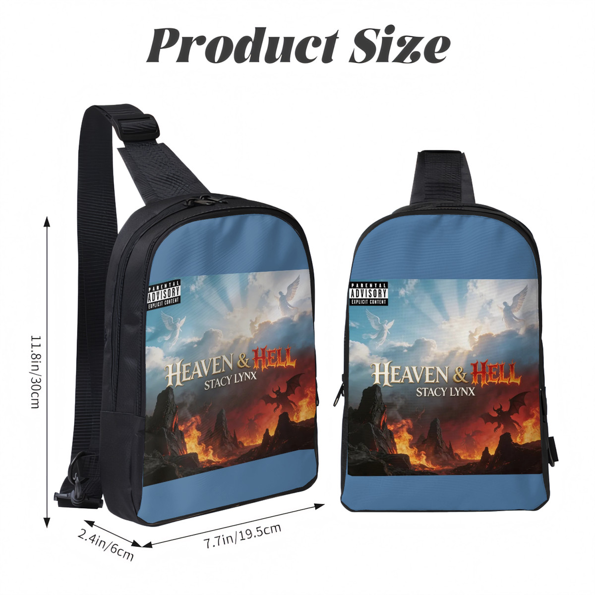 Double Layer CrossBody Bag Chest Bag Heaven amp; Hell Cover - Image 3