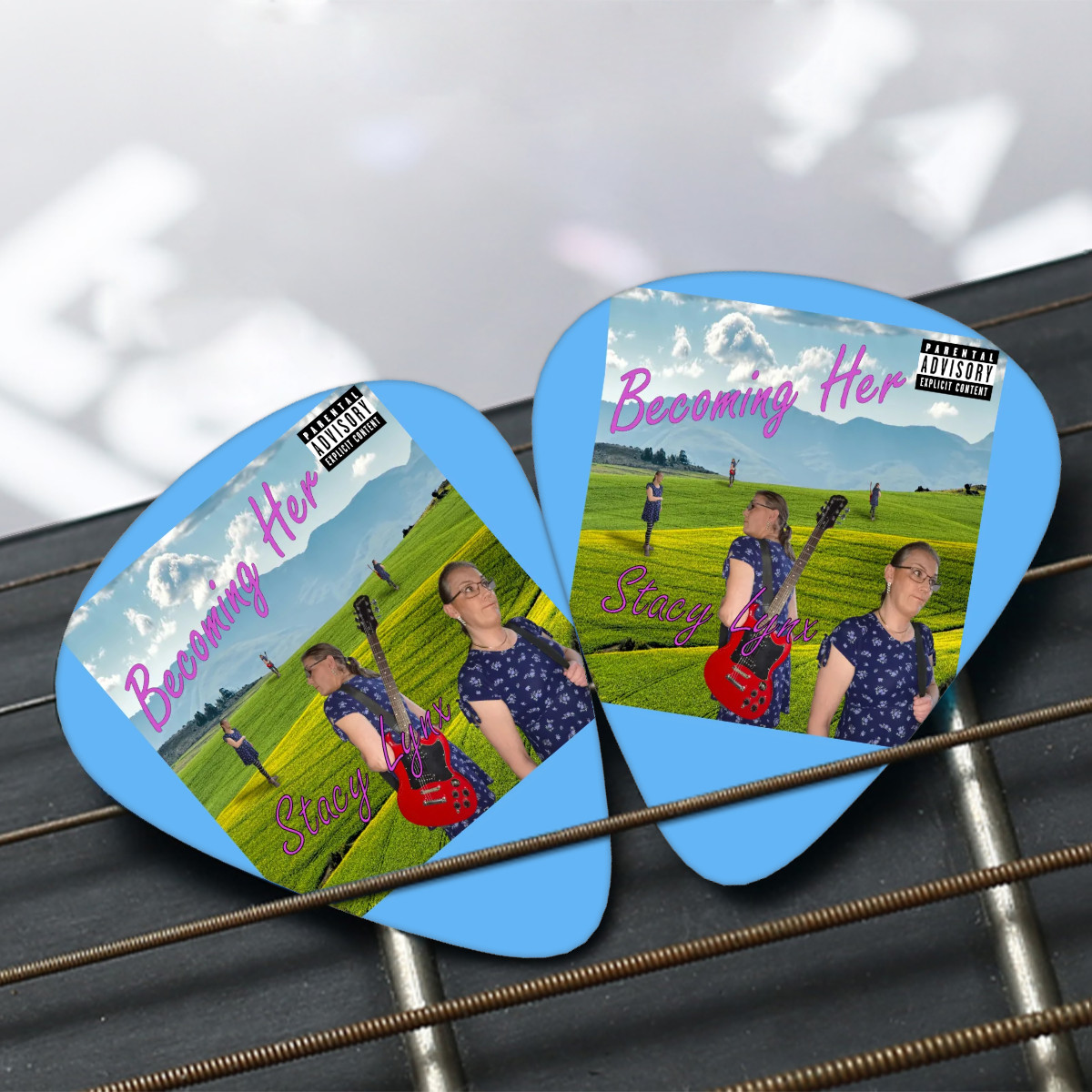 Guitar Picks 12Pcs Becoming Her Album Cover - Image 4