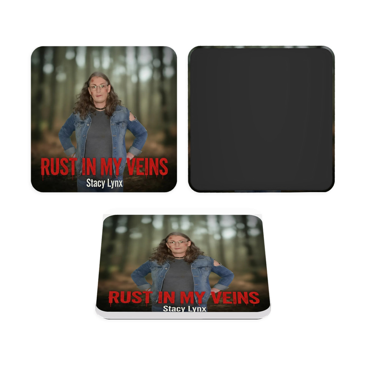Square Acrylic Fridge Magnets Rust in my Veins Single Cover - Image 2