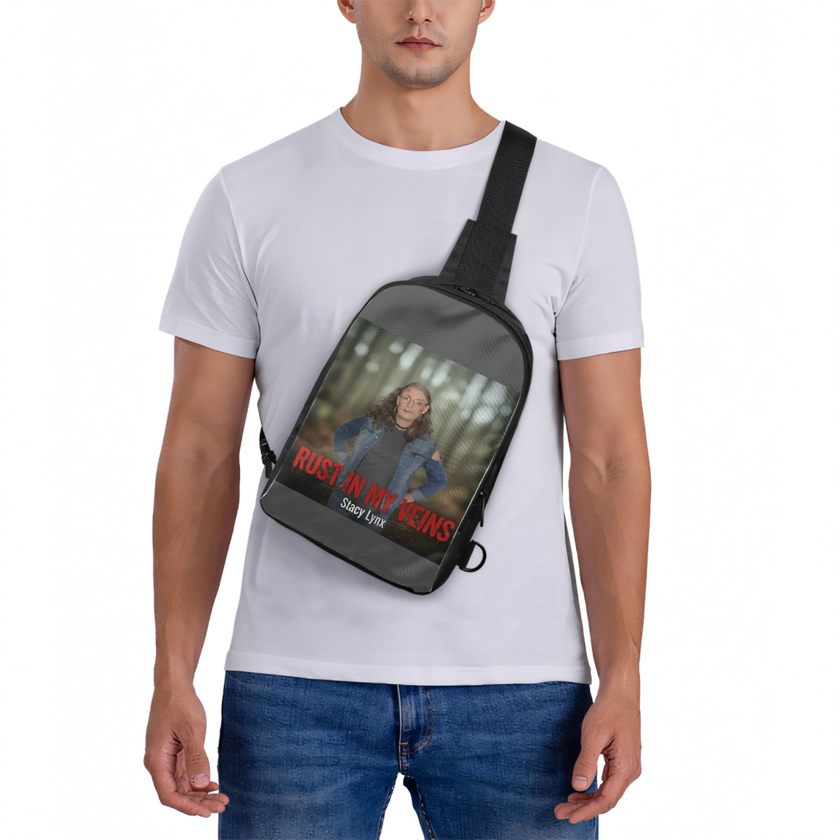 Double Layer CrossBody Bag Chest Bag Rust in my Veins Single Cover - Image 5