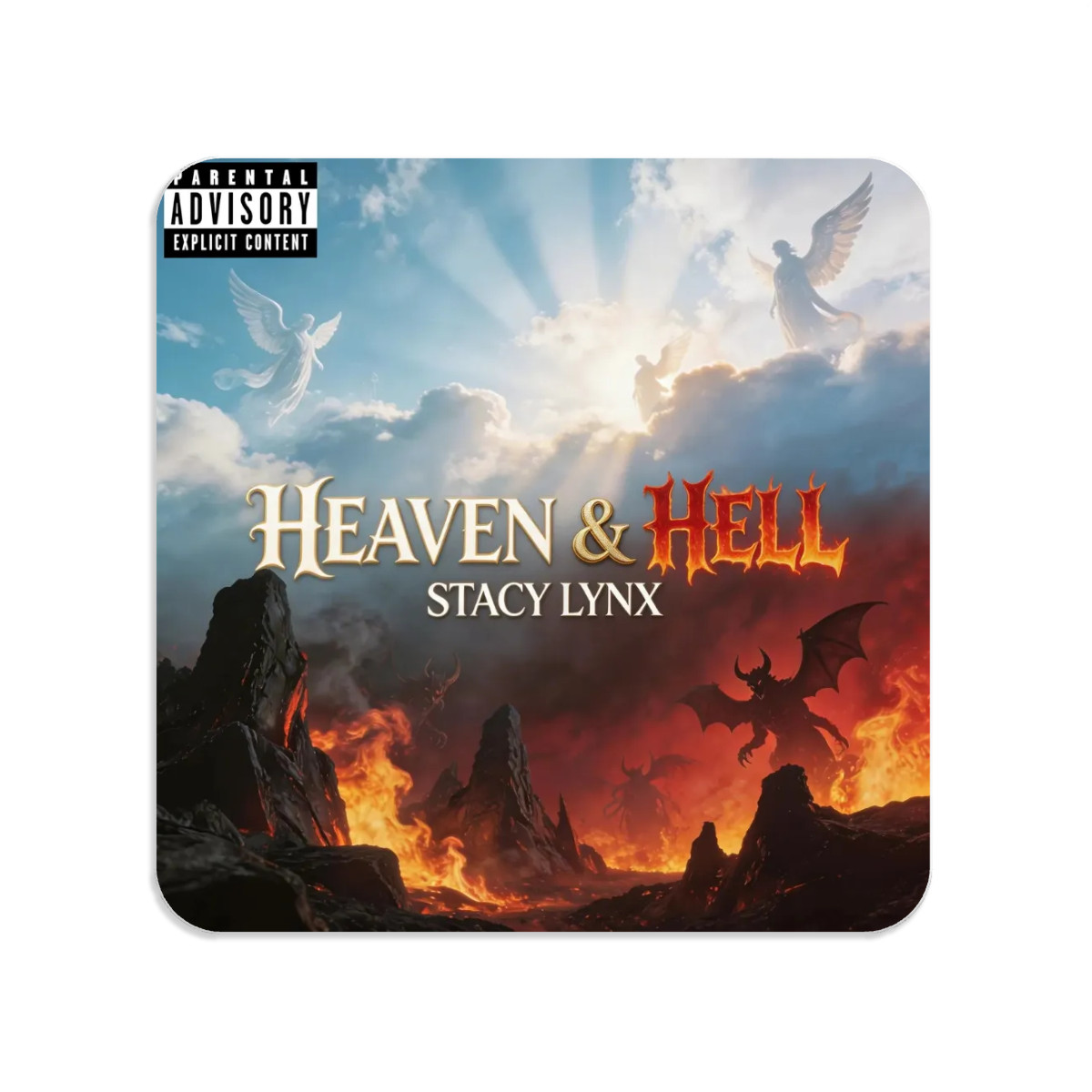 Square Acrylic Fridge Magnets Heaven & Hell Album Cover