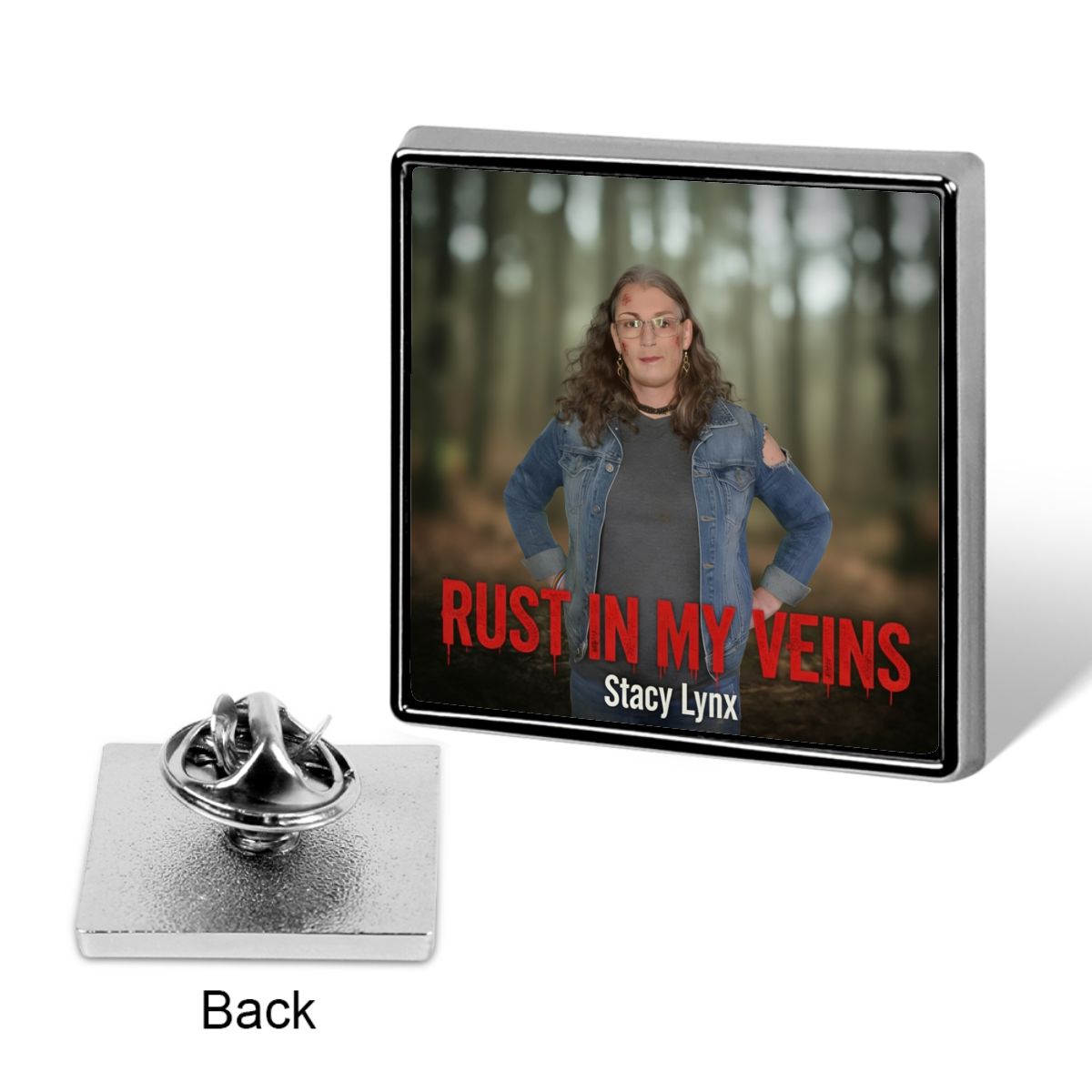 Square Lapel Pin Rust in my Veins Single Cover - Image 3