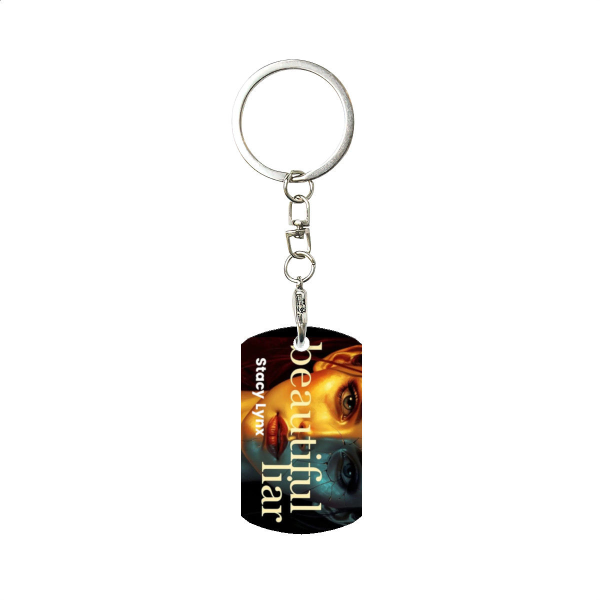 Rectangular Metal Keychain Beautiful Liar Cover Art Pick