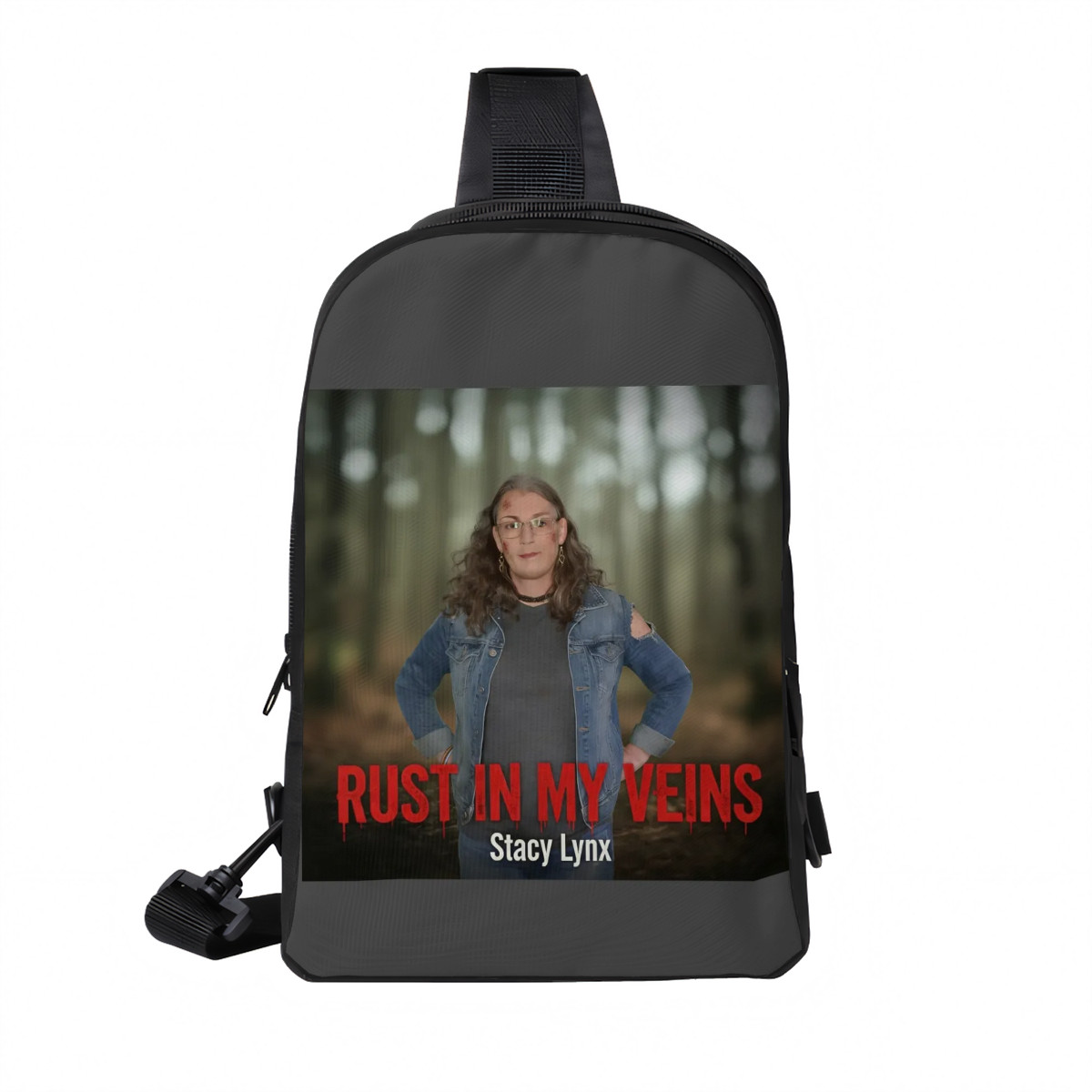 Double Layer CrossBody Bag Chest Bag Rust in my Veins Single Cover - Image 2