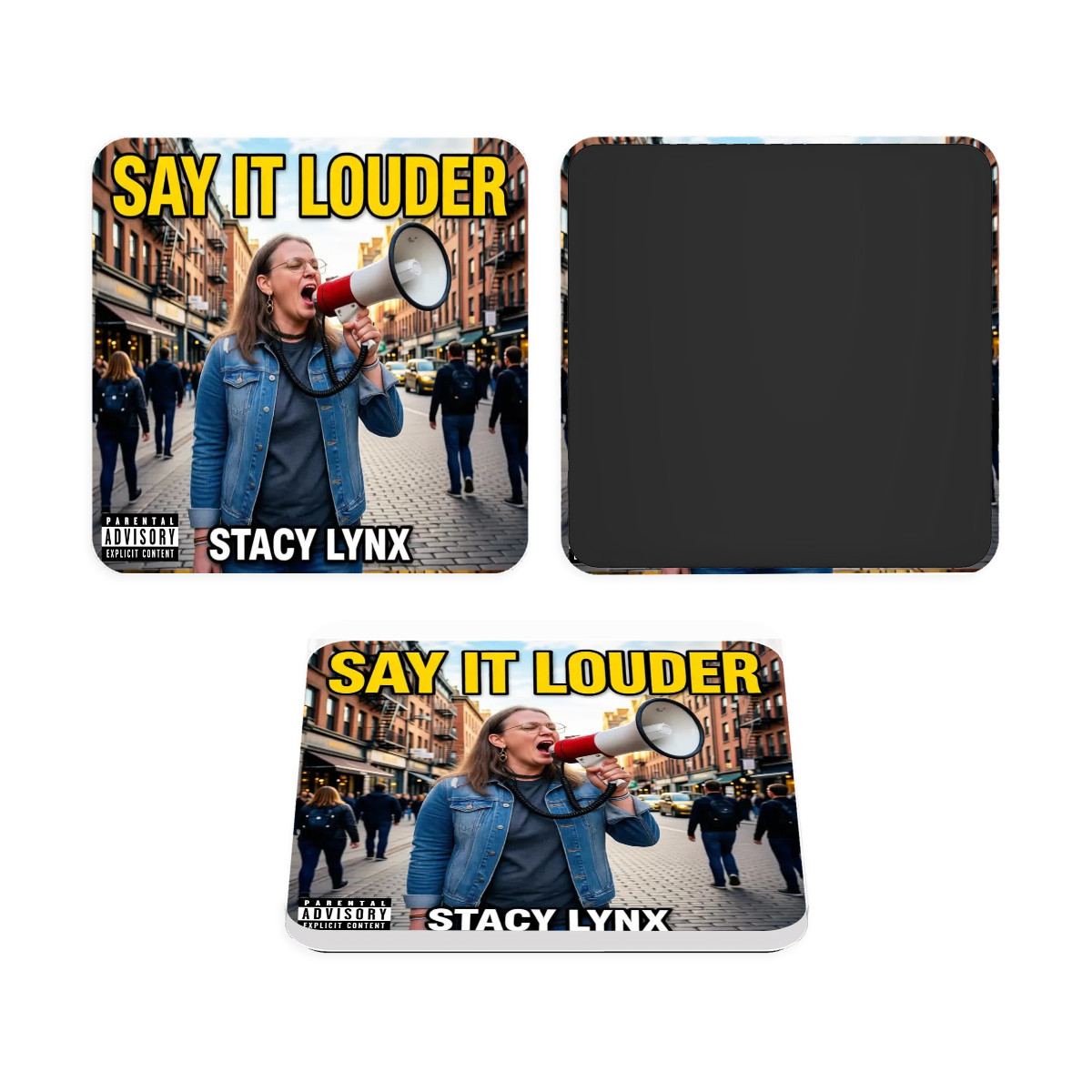 Square Acrylic Fridge Magnets Say it Louder Album Cover - Image 2