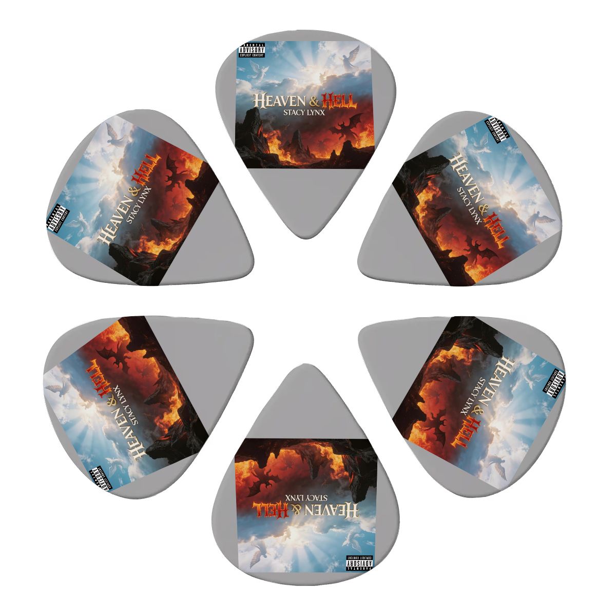Guitar Picks 6 pcs Heaven & Hell Album Cover - Image 2