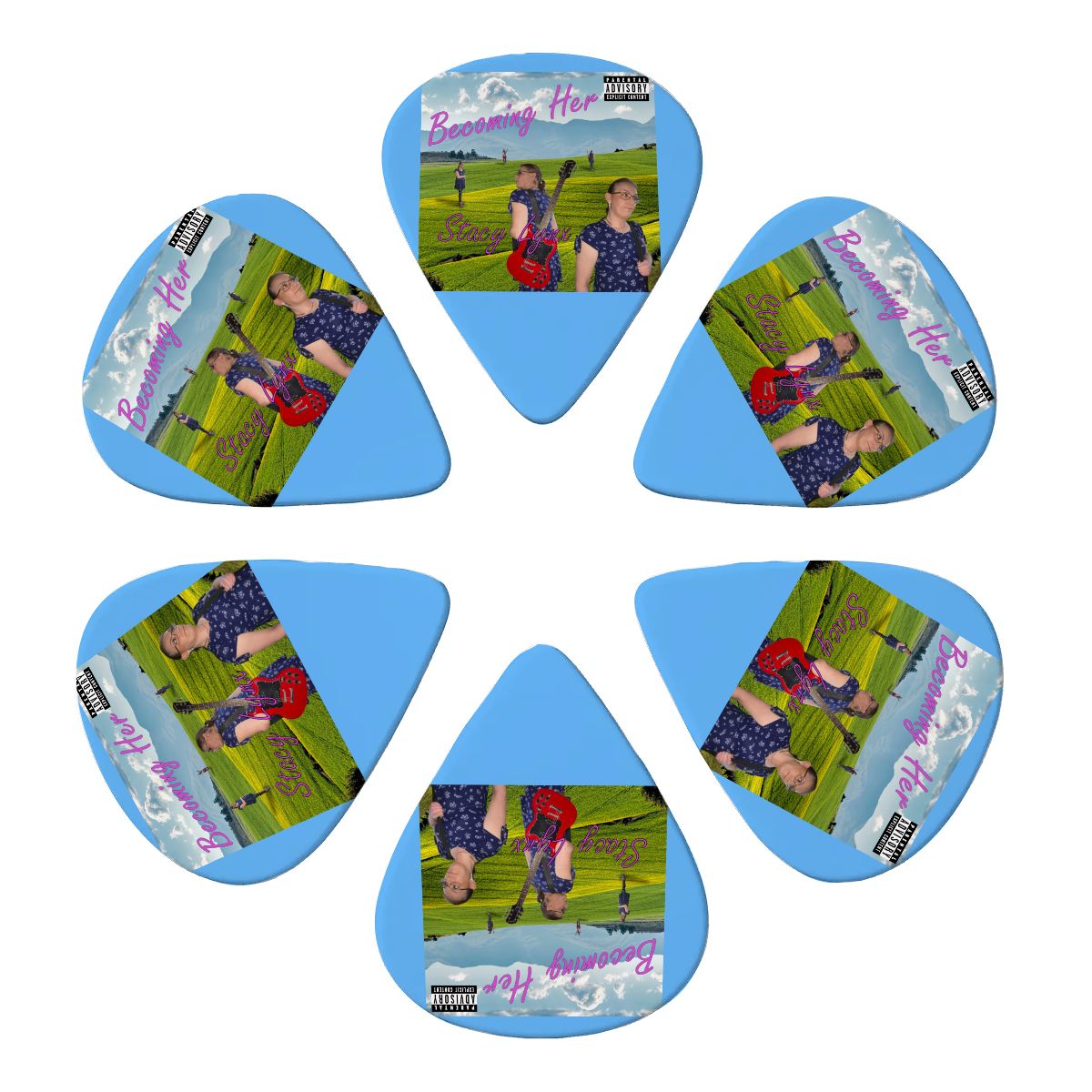 Guitar Picks 6 pcs Becoming Her Album Cover - Image 2