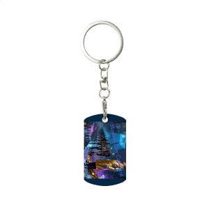 Rectangular Metal Keychain Modern Day Capitalist Cover Art