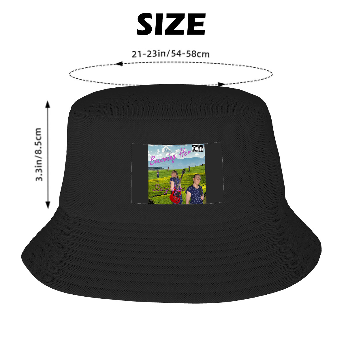 Double Layer Bucket Hat (Area Pattern) Becoming Her Album Cover - Image 4
