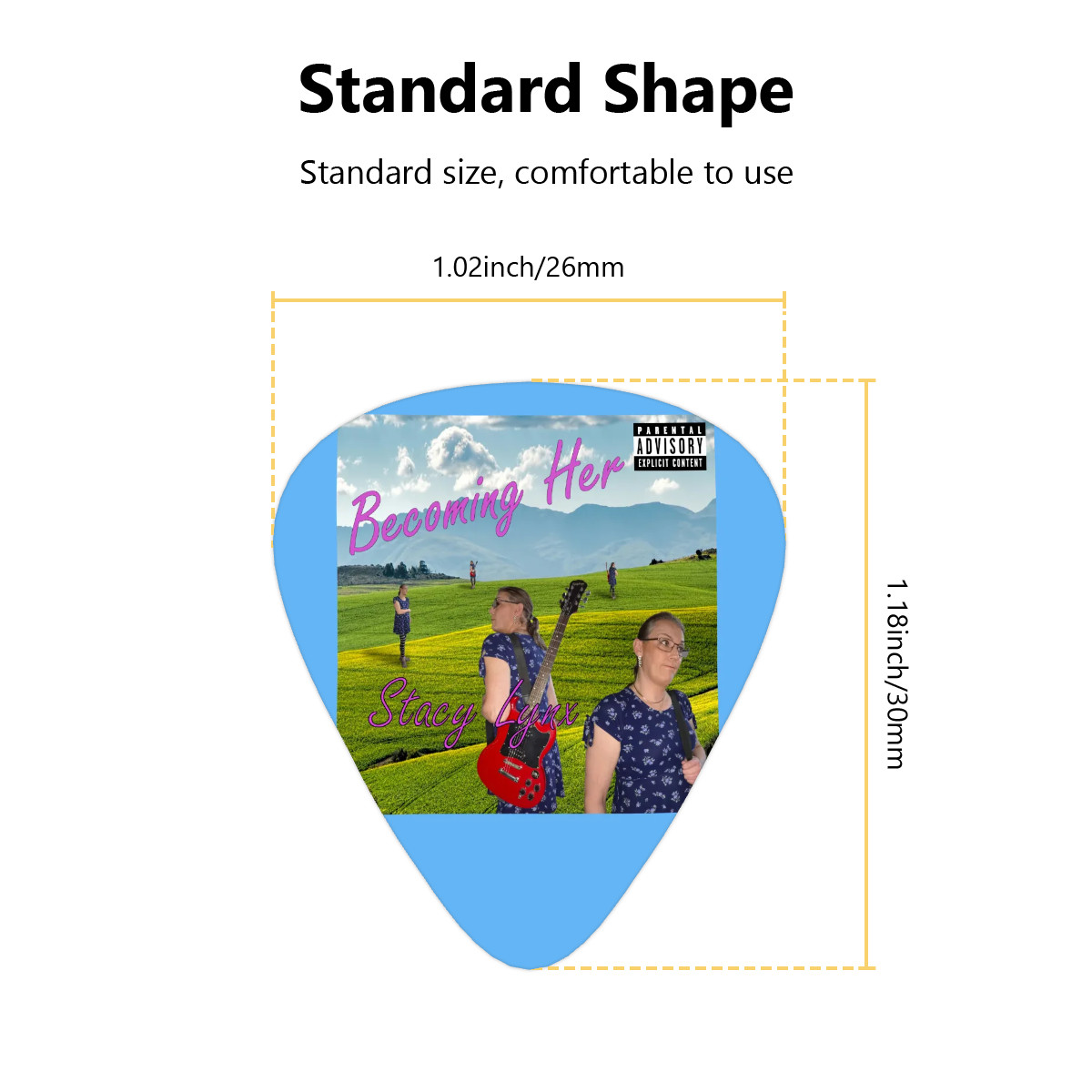 Guitar Picks 12Pcs Becoming Her Album Cover - Image 3